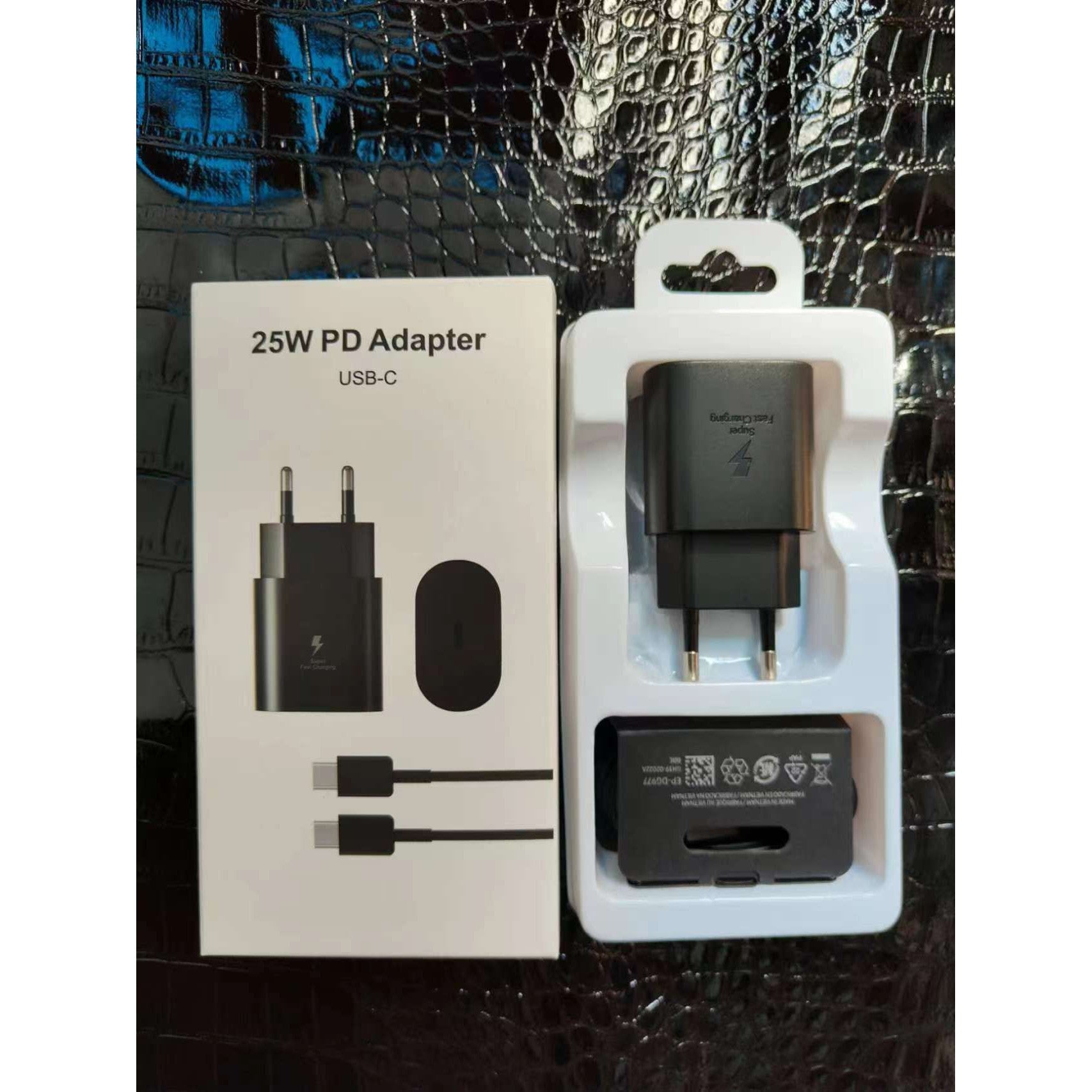 Incarcator Universal 25 W USB-C + Cablu Type-C, Kadeny, Negru