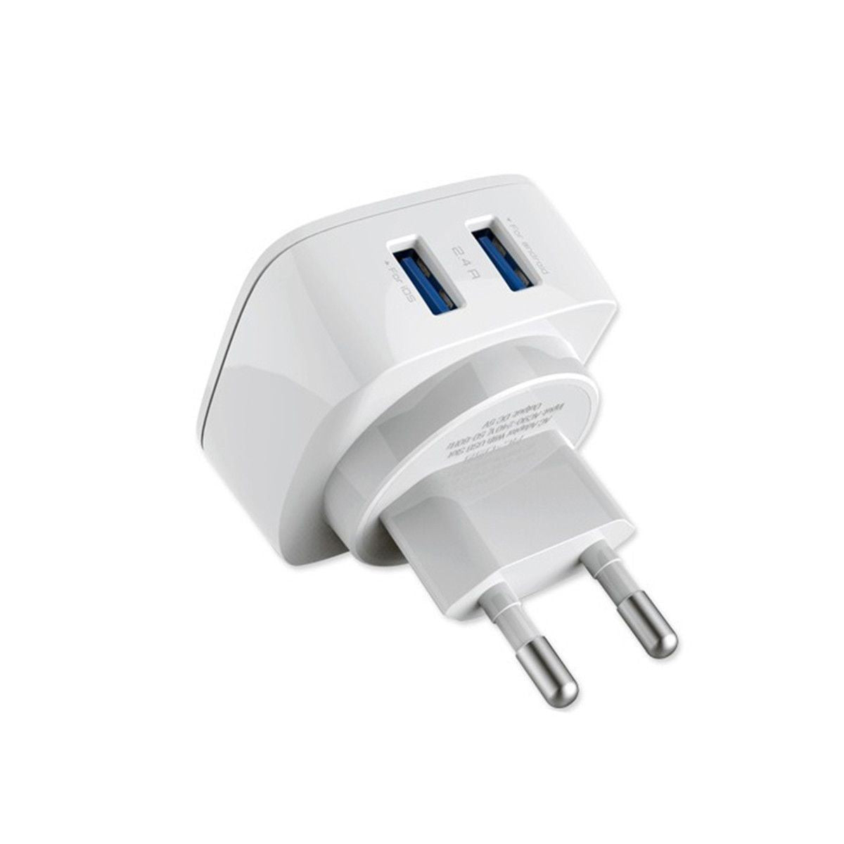 Incarcator Lightning cu 2 porturi USB 2,4 A Alb 1 m Cod Produs 08079