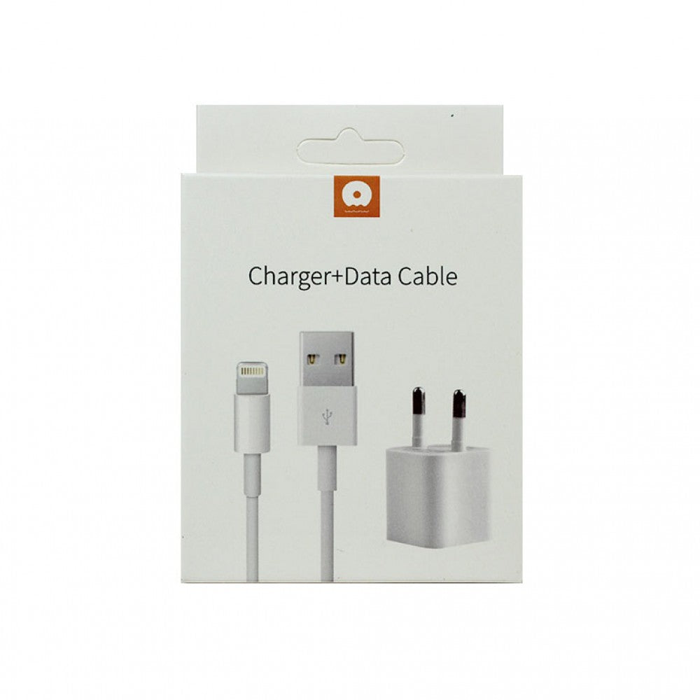 Incarcator Retea 1A   Cablu Lightning 2A 1 m WUW-T17 Kadeny, Alb