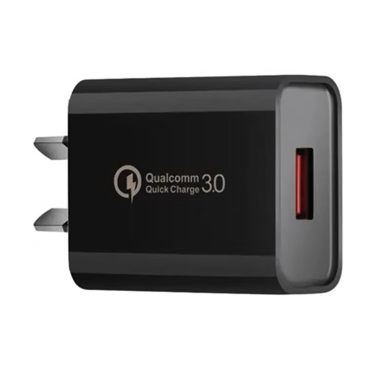 Incarcator Retea Fast Charge 5V3A, Kadeny, Capat STANDARD EUROPEAN QC 3.0, 18W, Fara Cablu, Negru