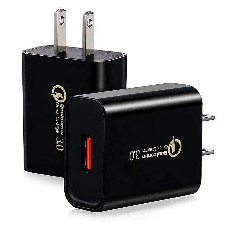 Incarcator Retea Fast Charge 5V3A, Kadeny, Capat STANDARD EUROPEAN QC 3.0, 18W, Fara Cablu, Negru