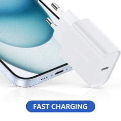Incarcator Retea Fast Charge, Kadeny, Incarcator Standard European Power Delivery 30 W, Compatibil cu iPhone 15 / 16, Alb