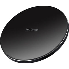 Incarcator Wireless Kadeny, Fast Charge, 15W, Ultra Slim, compatibil cu iPhone, cablu inclus, Rotund, Negru