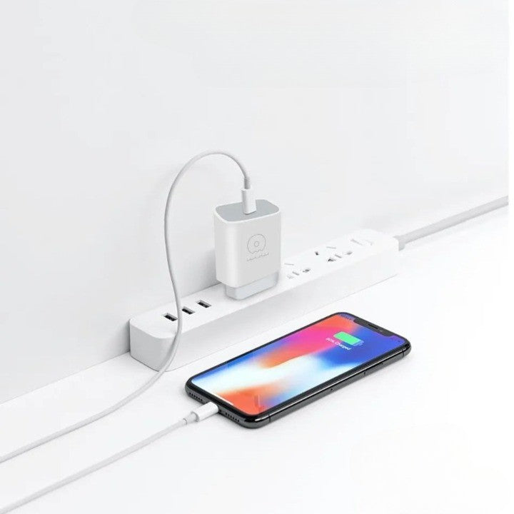 Incarcator WUW, Tip-C- Lightning, Compatibil iPhone, 2.4A, Kadeny, Alb