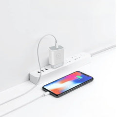 Incarcator WUW, Tip-C- Lightning, Compatibil iPhone, 2.4A, Kadeny, Alb