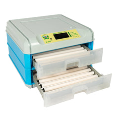 Incubator electric Micul Fermier capacitate 128 oua, 2 etaje, alimentare 220V/12V