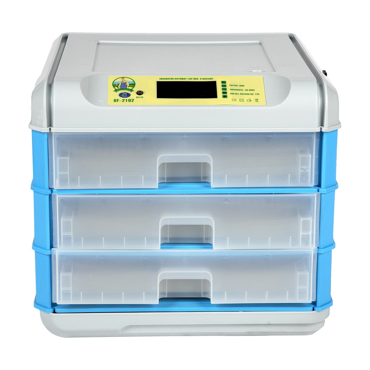 Incubator electric Micul Fermier capacitate 192 oua, 3 etaje