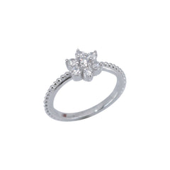 Inel Argint 925 Floare cu Zirconii, Marime 54, 1.77 g