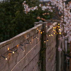 Instalatie Craciun, 10 m, 100 Led-uri ,Liniara, Alb cald, 8 jocuri de lumini, Transformator cu telecomanda, Interconectabila, Prelungitor 3 m inclus, Fir Verde, Kaveny