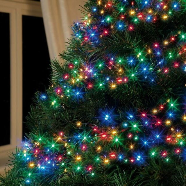 Instalatie Craciun, 110 m, 1100 Led-uri ,Liniara, Multicolor, 8 jocuri de lumini, Transformator cu telecomanda, Interconectabila, Prelungitor 5 m inclus, Fir Transparent, Kaveny