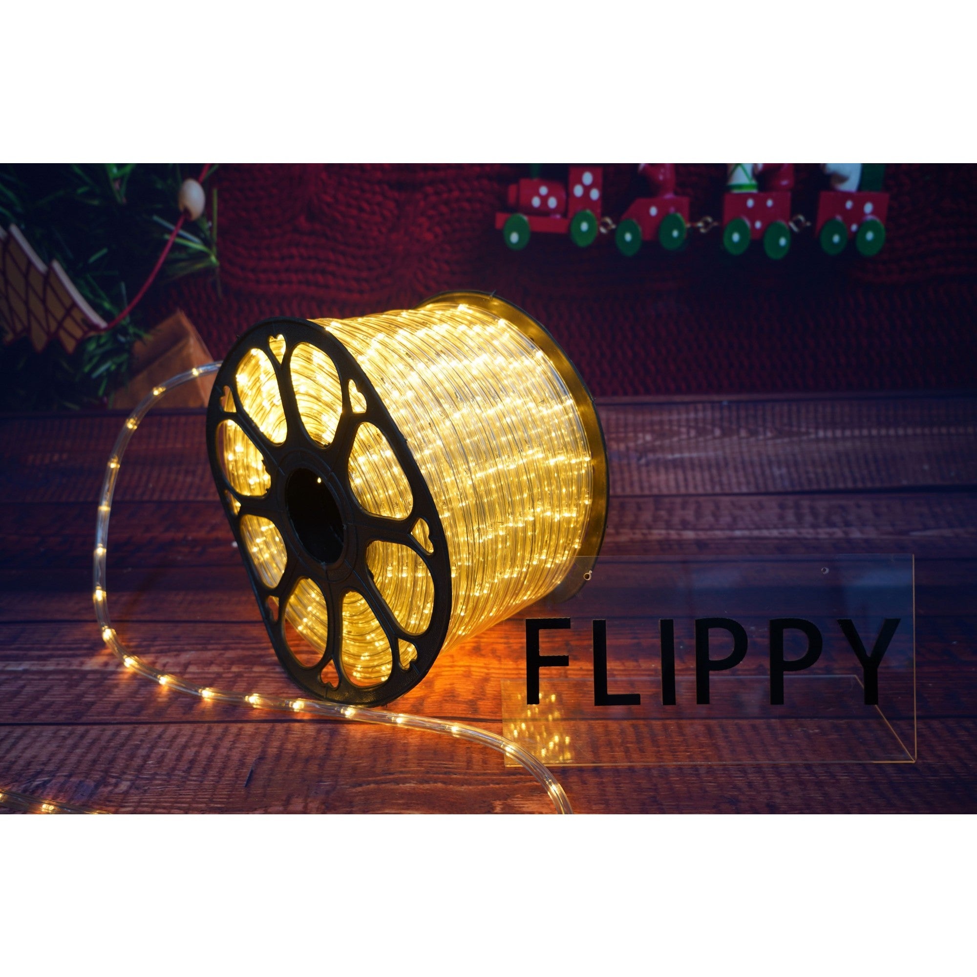 Instalatie Craciun, 14 m, 336 Led-uri ,Furtun Luminos, Alb cald, 8 jocuri de lumini, Transformator, Sectionabila, 220 V, Kaveny