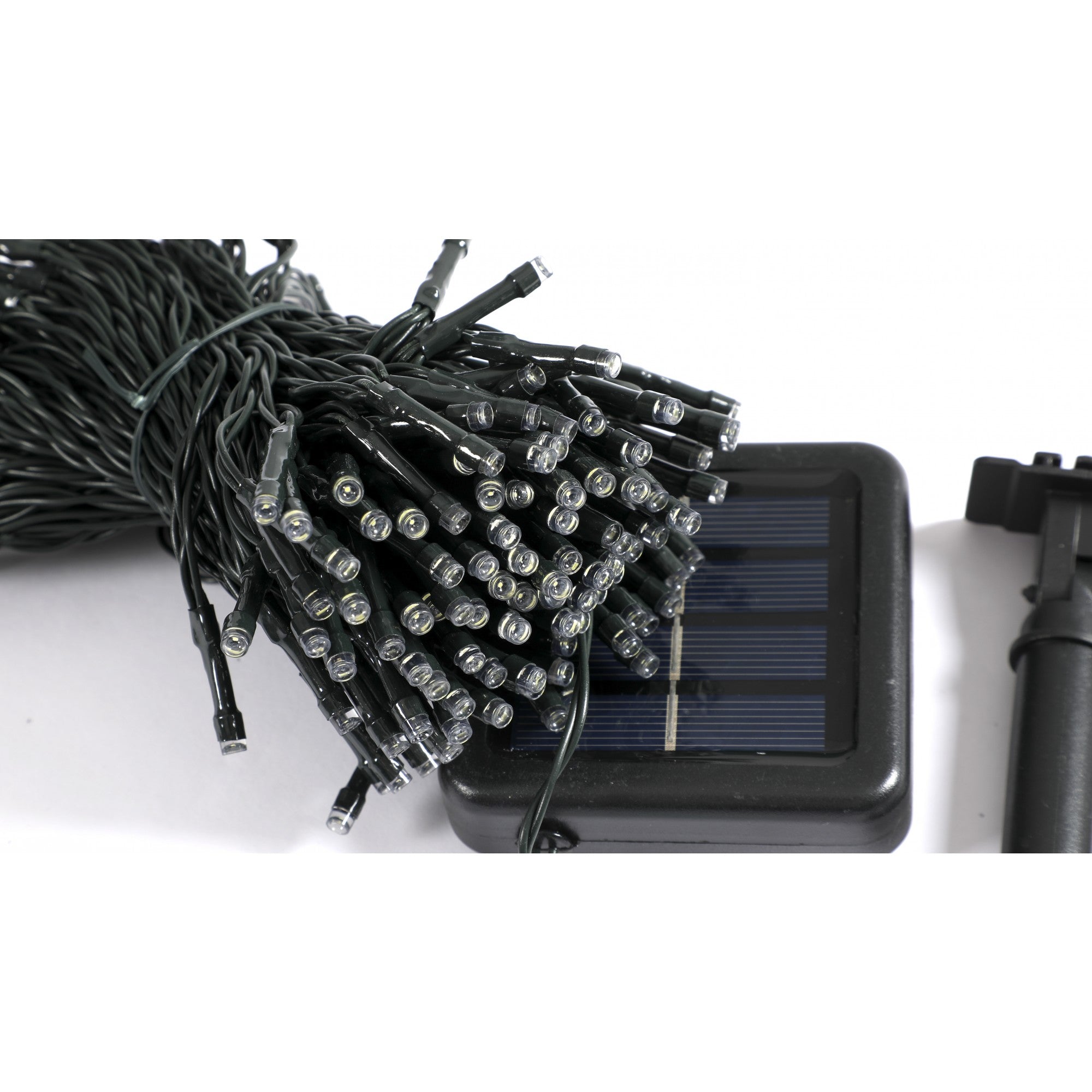 Instalatie Craciun, 20 metri, 200 de LED-uri, Alb Rece, cu energie solara, fir de cupru, liniar, interior/exterior, Kaveny