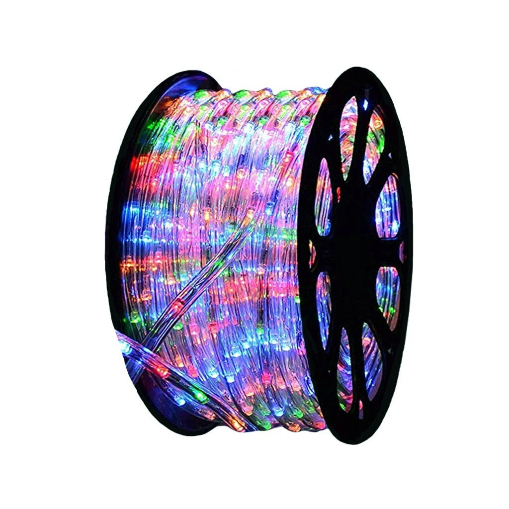 Instalatie Craciun, 26 m, 624 Led-uri, Furtun Luminos, Multicolor, Transformator, Sectionabila, 220 V, Kaveny