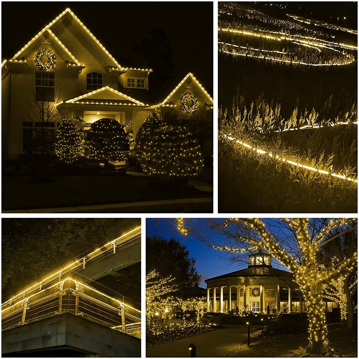 Instalatie Craciun, 40 m, 960 Led-uri, Furtun Luminos, Alb cald, Transformator, Sectionabila, 220 V, Kaveny