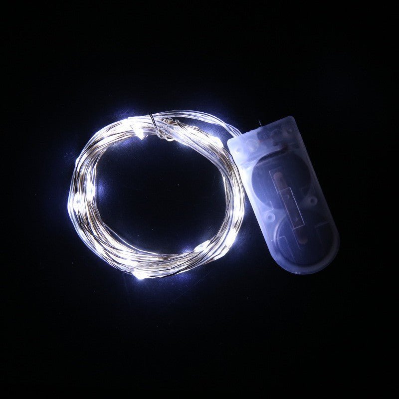 Instalatie Craciun, 5 metri, 50 LED-uri, Alb Rece, cu baterii, fir cupru, liniar, interior/exterior, Kaveny