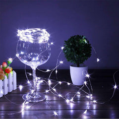 Instalatie Craciun, 5 metri, 50 LED-uri, USB, Telecomanda cu 8 functii, alb rece, Kaveny