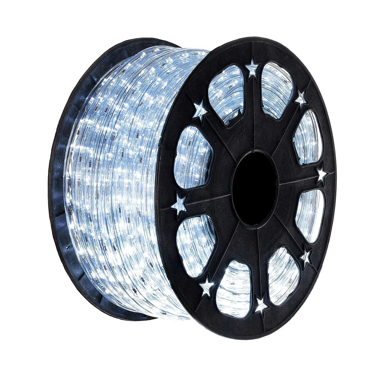 Instalatie Craciun, 70 m, 1680 Led-uri, Furtun Luminos, Alb rece, Transformator, Sectionabila, 220 V, Kaveny