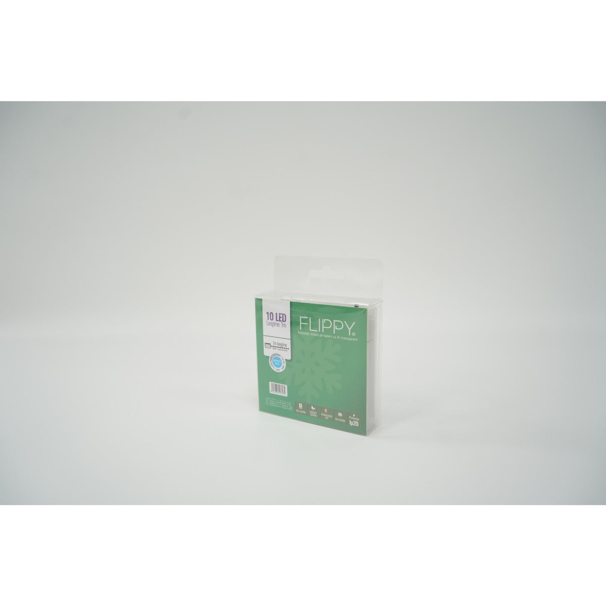 Instalatie Craciun cu ornamente semiluna cu stea, 1 m, 10 LED-uri, Albastru, Baterii, Fir Transparent, Kaveny