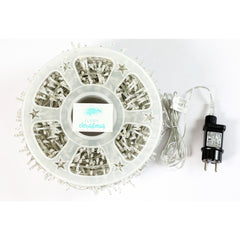 Instalatie Craciun liniara, fir transparent, cu transformator, 50m, alb cald, 2000 LED-uri, 8 jocuri de lumini, Kaveny