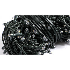 Instalatie Craciun liniara, cu transformator, 20 m, Alb Cald, 200 LED-uri V5, 8 jocuri de lumini, fir verde, Kaveny