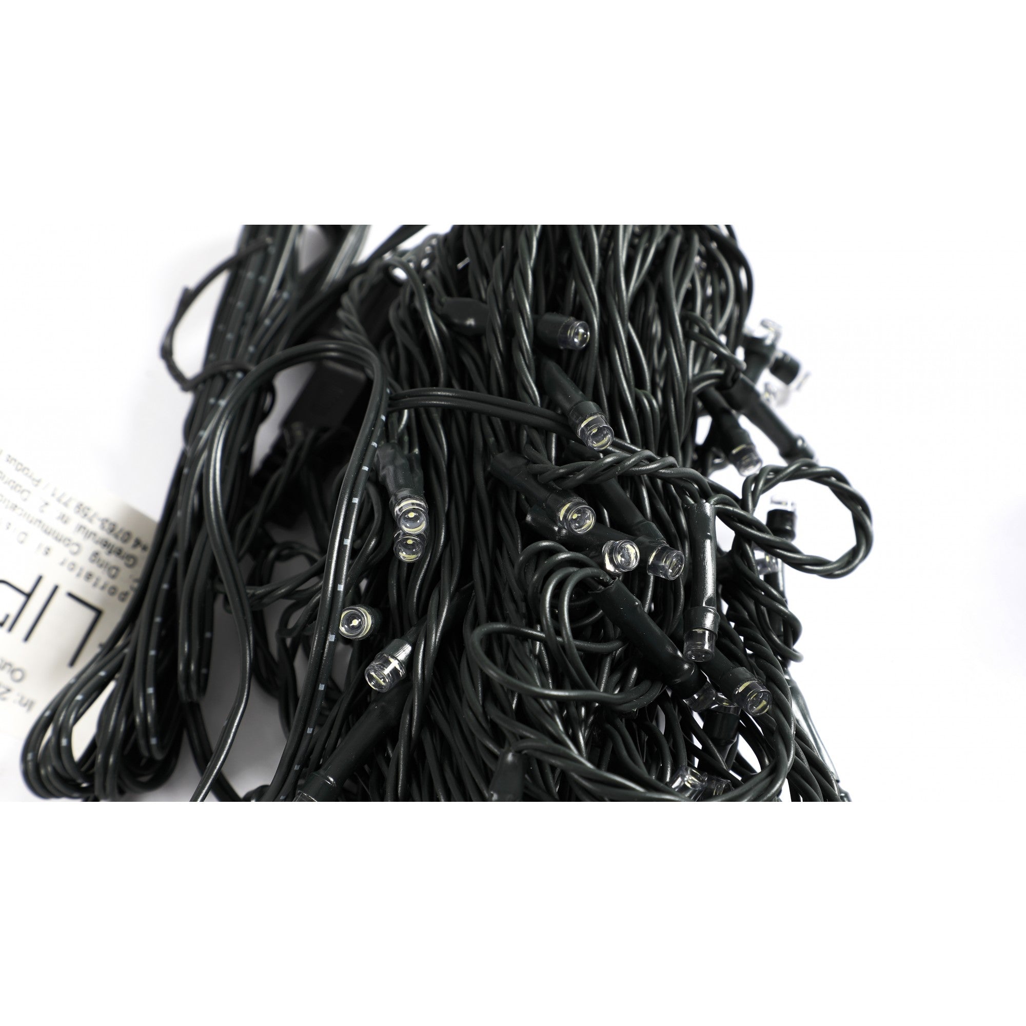 Instalatie Craciun liniara, cu transformator 31V, 10m, Alb Rece, 100 LED-uri V5, 8 jocuri de lumini, Fir verde, Kaveny