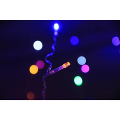 Instalatie Craciun, Tip Perdea IP44, 3m x 1m, 100 Led-uri, Multicolor, USB si telecomanda cu 8 functii, Kaveny