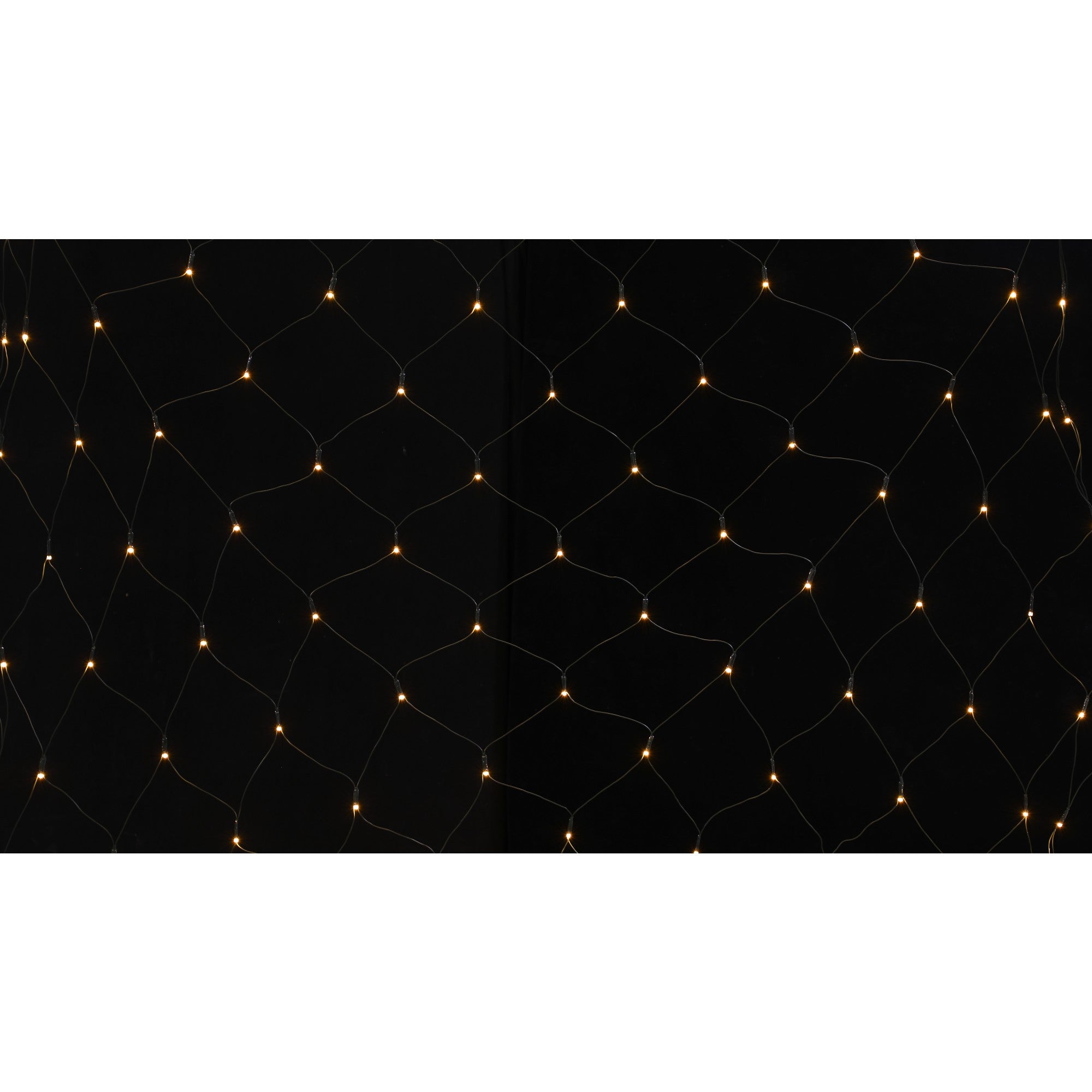 Instalatie Craciun tip plasa, cu transformator 31V, 1.5 m x 1.5 m, Alb Cald, 120 LED-uri V5, 8 jocuri de lumini, fir verde, Kaveny