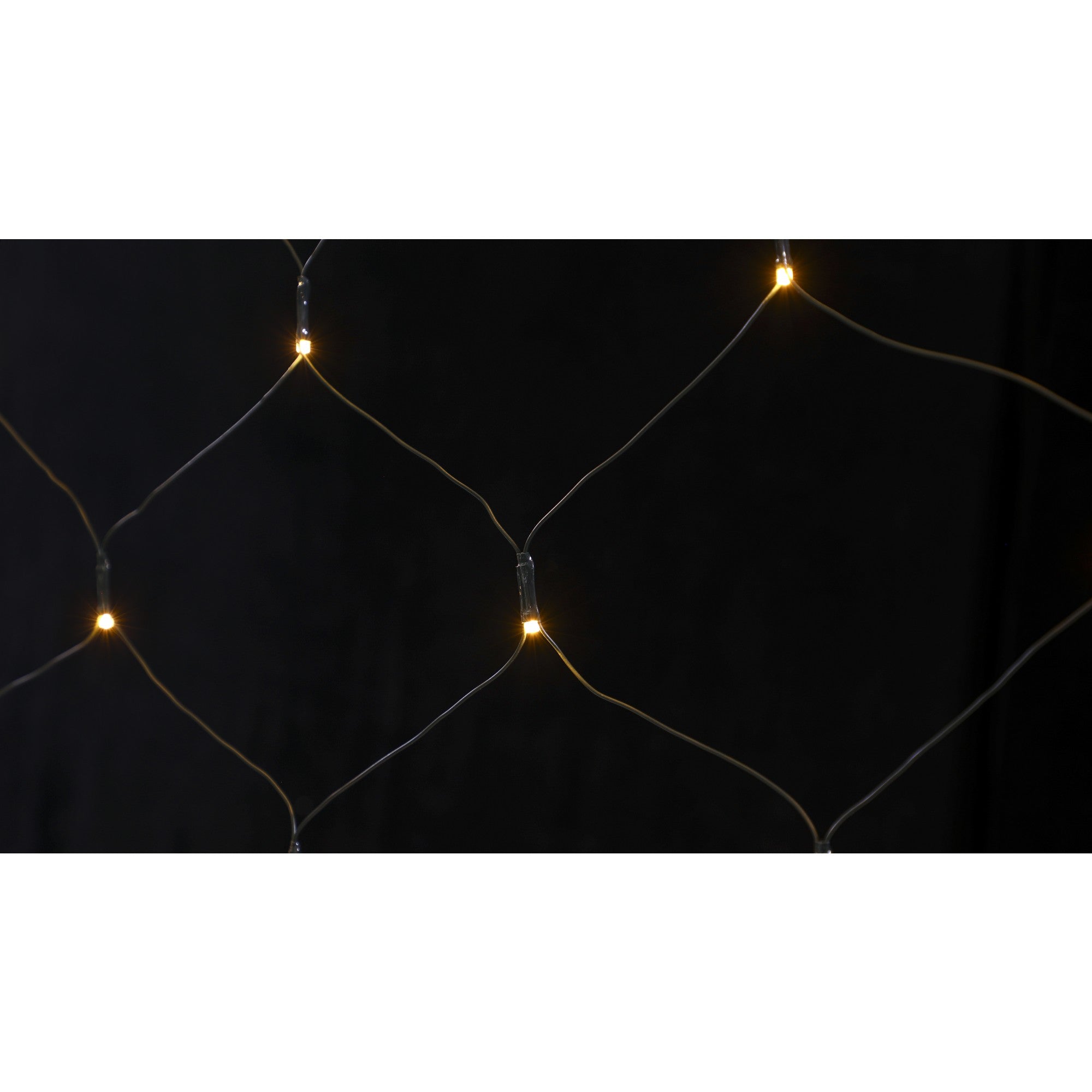 Instalatie Craciun tip plasa, cu transformator 31V, 1.5 m x 1.5 m, Alb Cald, 120 LED-uri V5, 8 jocuri de lumini, fir verde, Kaveny