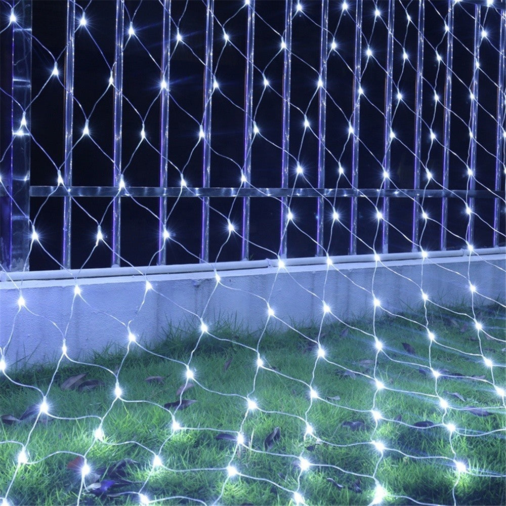 Instalatie Craciun, Tip Plasa, IP 44, 21 x 1 m, 1040 LED-uri, Alb rece, 8 jocuri de lumini, Transformator fara telecomanda, Interconectabila, Prelungitor 5 m inclus, Fir transparent, Kaveny