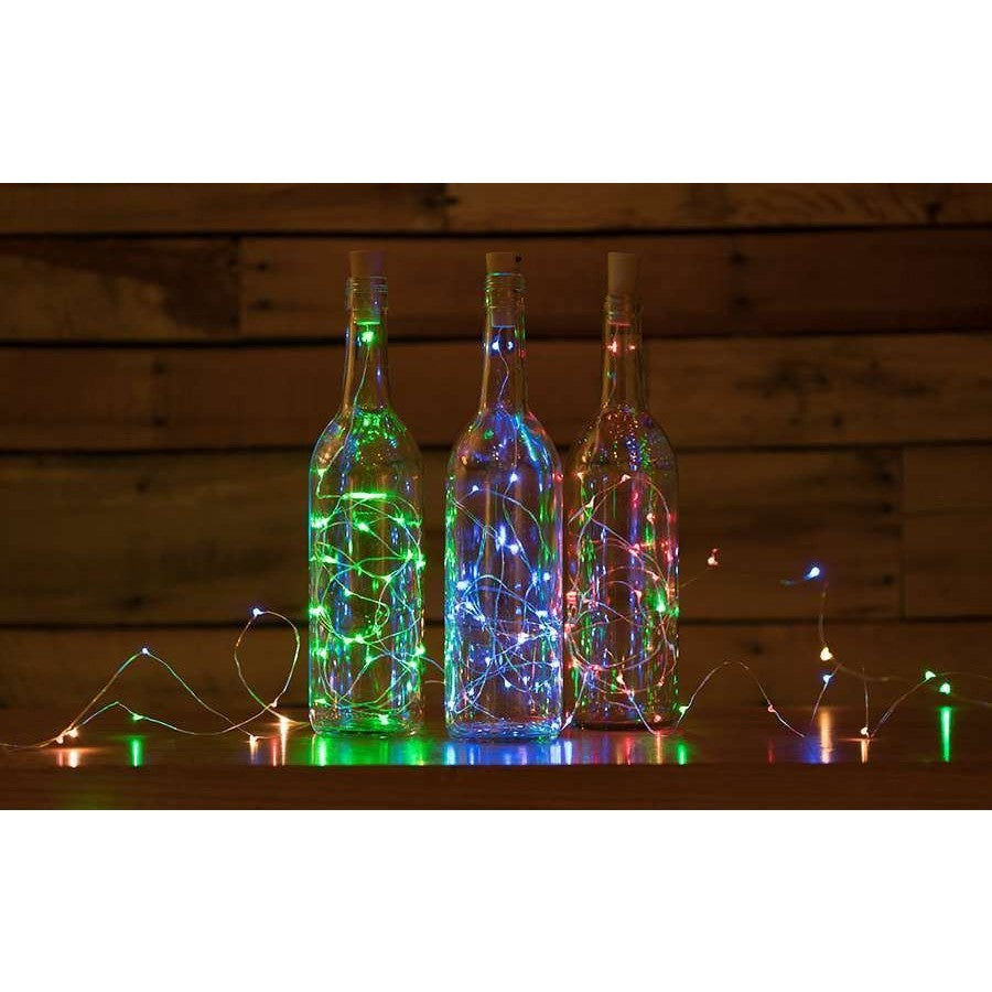 Instalatie de Craciun, Liniara, 20 m, Baterii, 200 LED-uri, Multicolor, 2 Jocuri de Lumini, Fir Cupru, Interior/Exterior, Kaveny