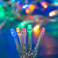 Instalatie de Craciun cu Baterii Tip Liniar, 2 jocuri de lumini, Fir Transparent 3 m 30 LED -uri, Multicolor