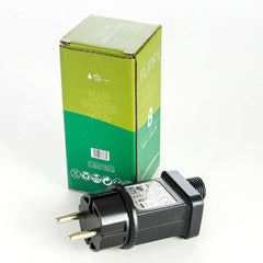 Instalatie de Craciun Kadeny® Tip Franjuri, 8 jocuri de lumini cu transformator, 25 m, 715 LED-uri , Interconectabila, Fir Transparent, Alb Rece