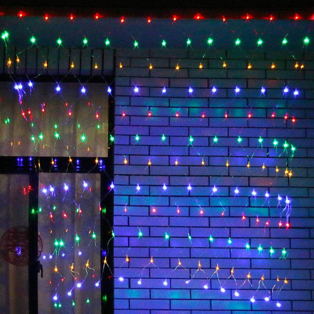 Instalatie de Craciun, Kaveny®, Tip Plasa, 2 x 2 m, 160 LED-uri, Interconectabila, Multicolor