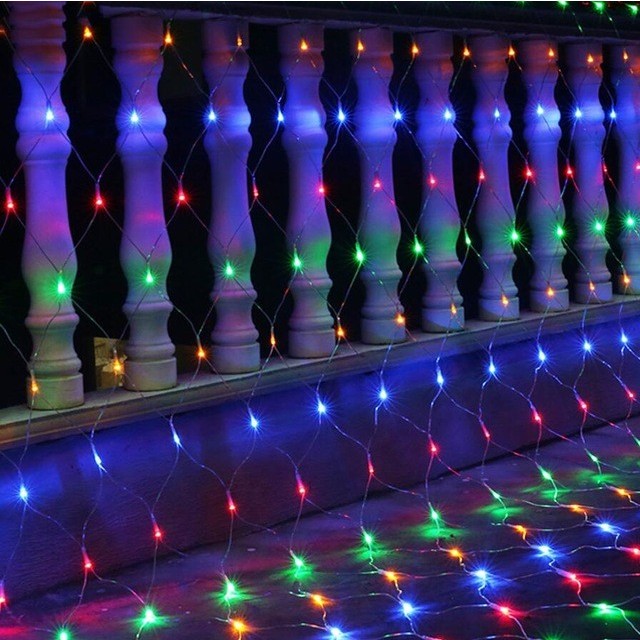 Instalatie de Craciun, Kaveny®, Tip Plasa, 2 x 2 m, 160 LED-uri, Interconectabila, Multicolor