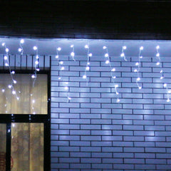 Instalatie de Craciun, Premium Kadeny®, Tip Franjuri cu Flash, 4 m, 132 LED-uri, Alb Rece, Interconectabila