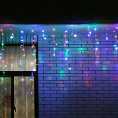 Instalatie de Craciun, Premium Kadeny®, Tip Franjuri cu Flash, 4 m, 132 LED-uri, Multicolor, Interconectabila