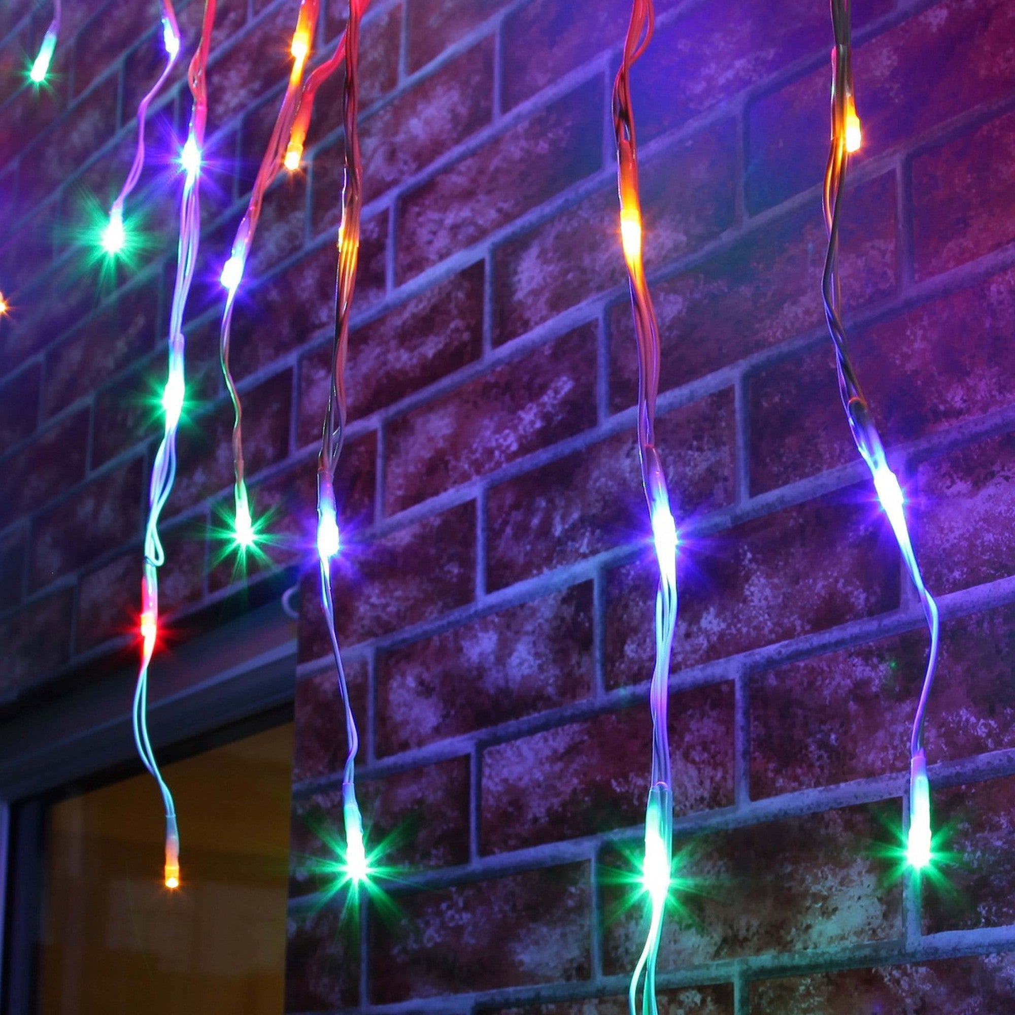 Instalatie de Craciun, Premium Kadeny®, Tip Franjuri cu Flash, 8 m, 252 LED-uri, Multicolor, Interconectabila