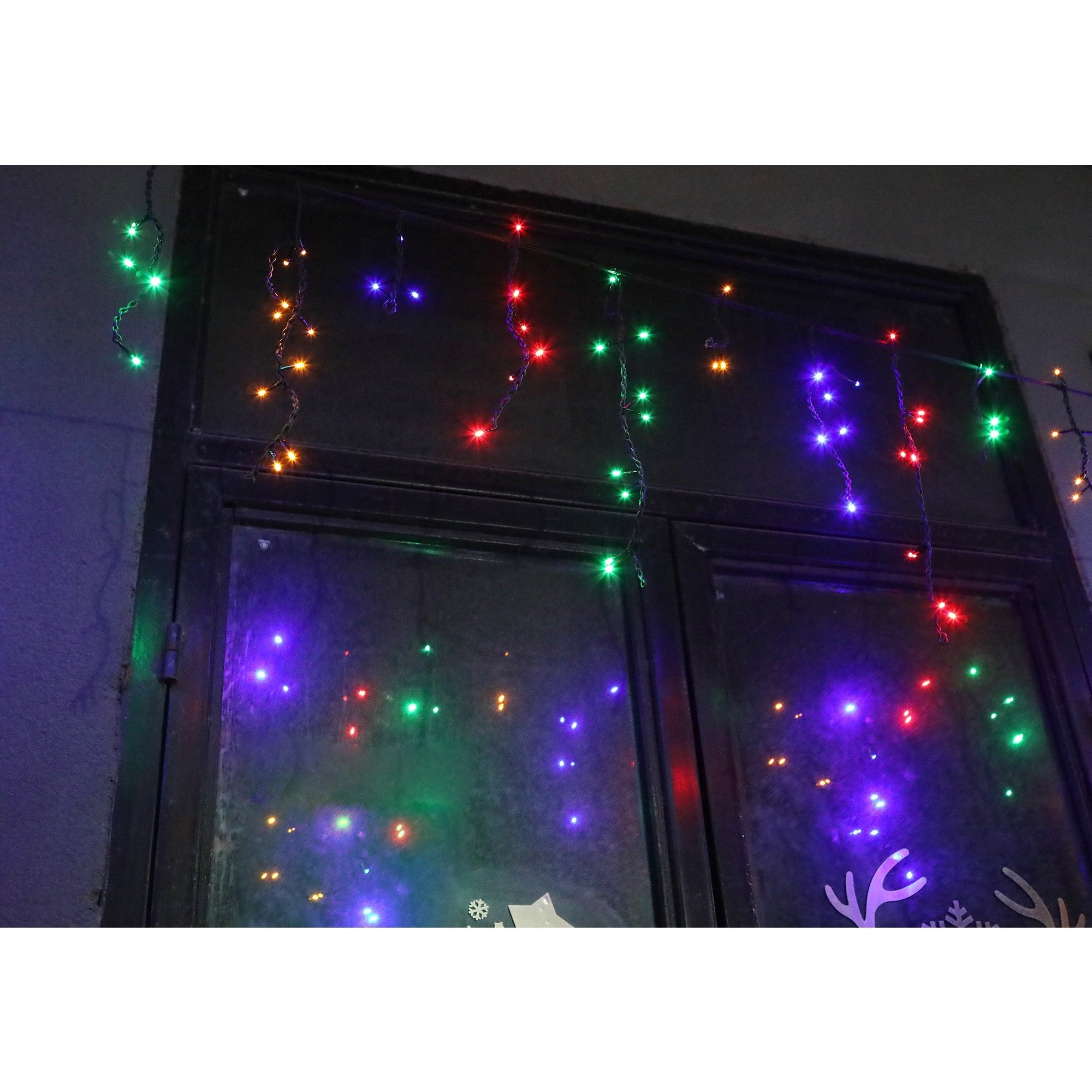 Instalatie de Craciun Premium Kadeny® Tip  Franjuri cu Joc de Lumini 8 m 360 LED-uri Multicolor 2108MC Interconectabila