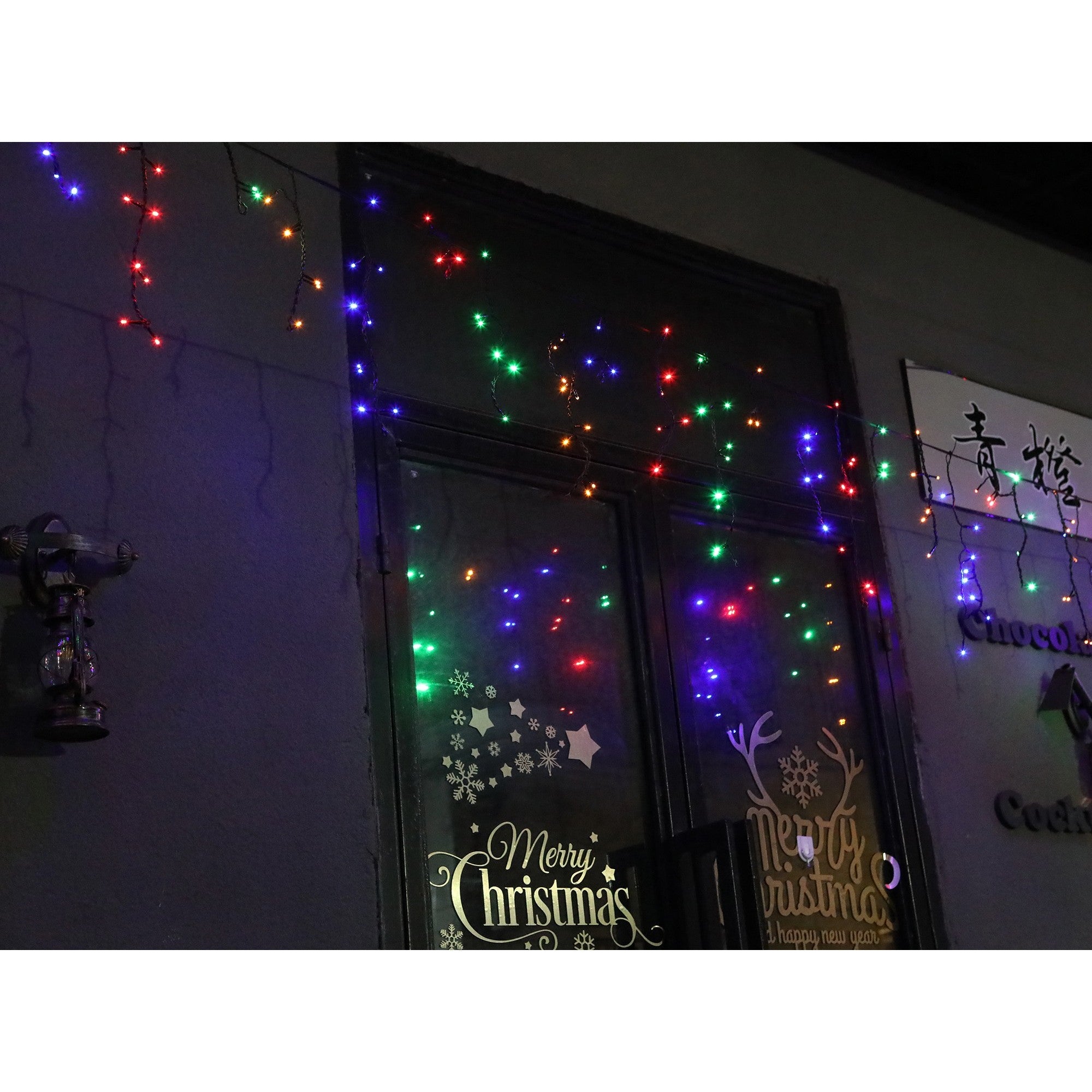 Instalatie de Craciun Premium Kadeny® Tip  Franjuri cu Joc de Lumini 8 m 360 LED-uri Multicolor 2108MC Interconectabila