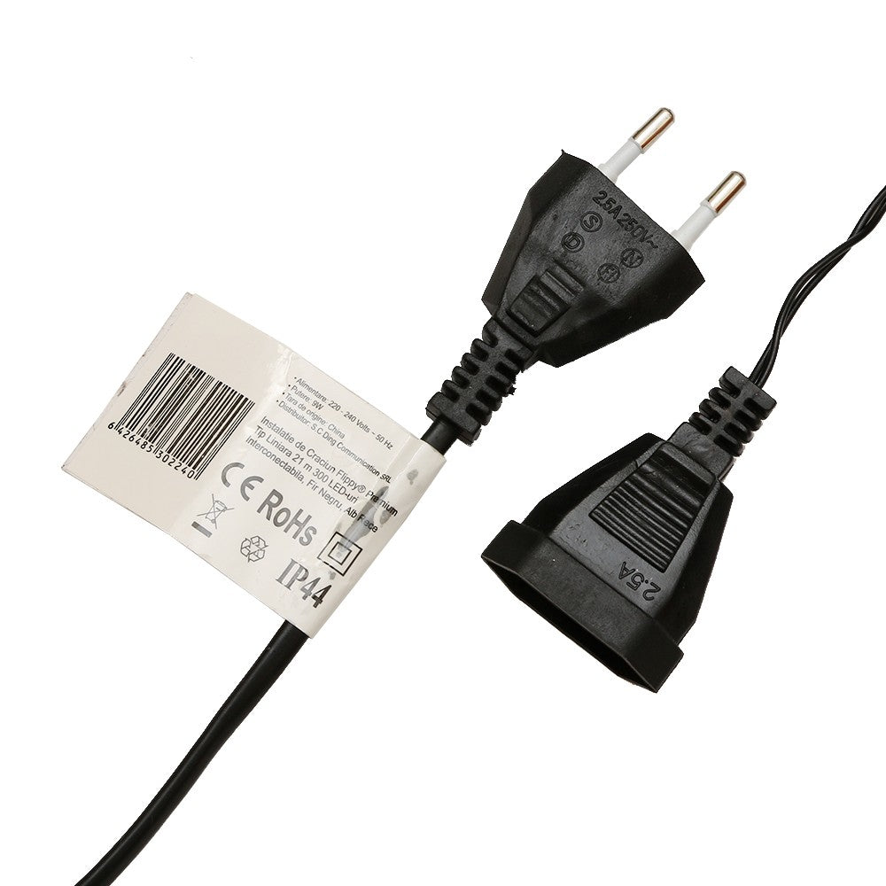 Instalatie de Craciun, Premium Kadeny®, Tip Liniara, 21 m, 300 LED-uri, Interconectabila, Alb Rece