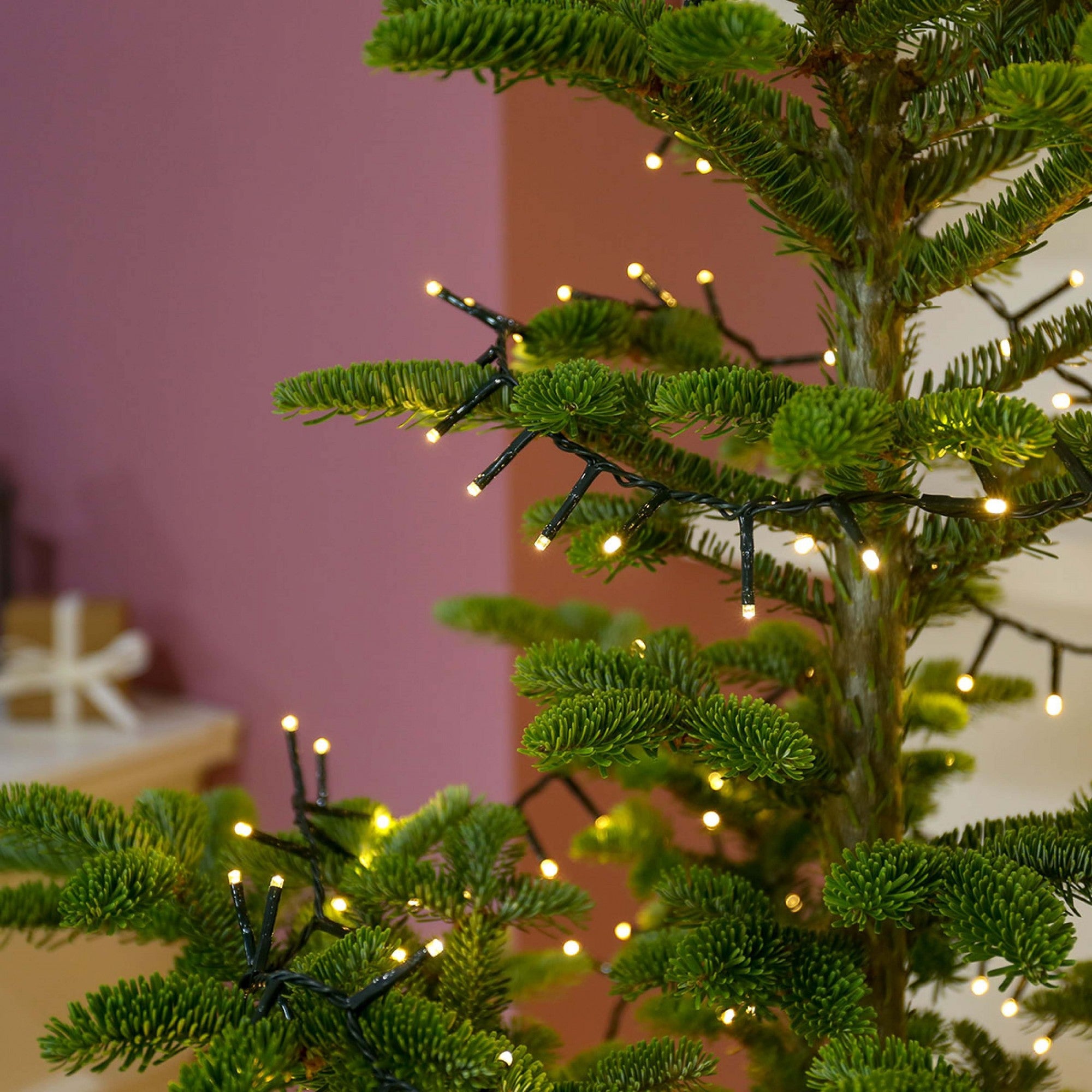 Instalatie de Craciun, Premium Kadeny®, Tip Liniara / Sirag, 50 m, 500 LED-uri Mari, Alb Cald