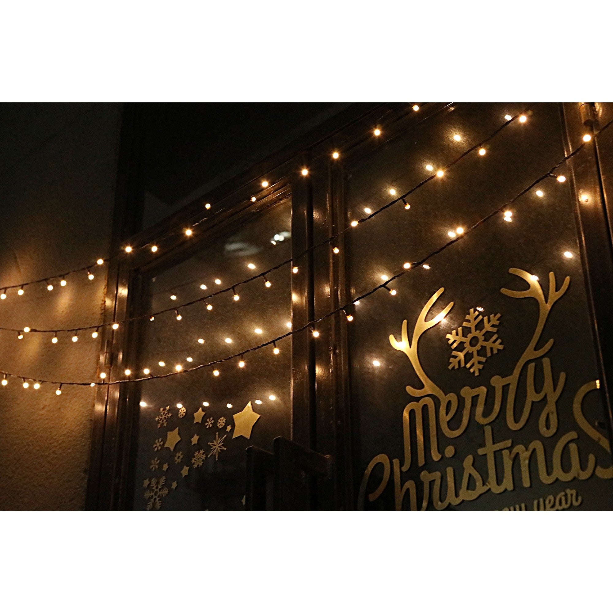 Instalatie de Craciun, Premium Kadeny®, Tip Liniara / Sirag, 50 m, 500 LED-uri Mari, Alb Cald