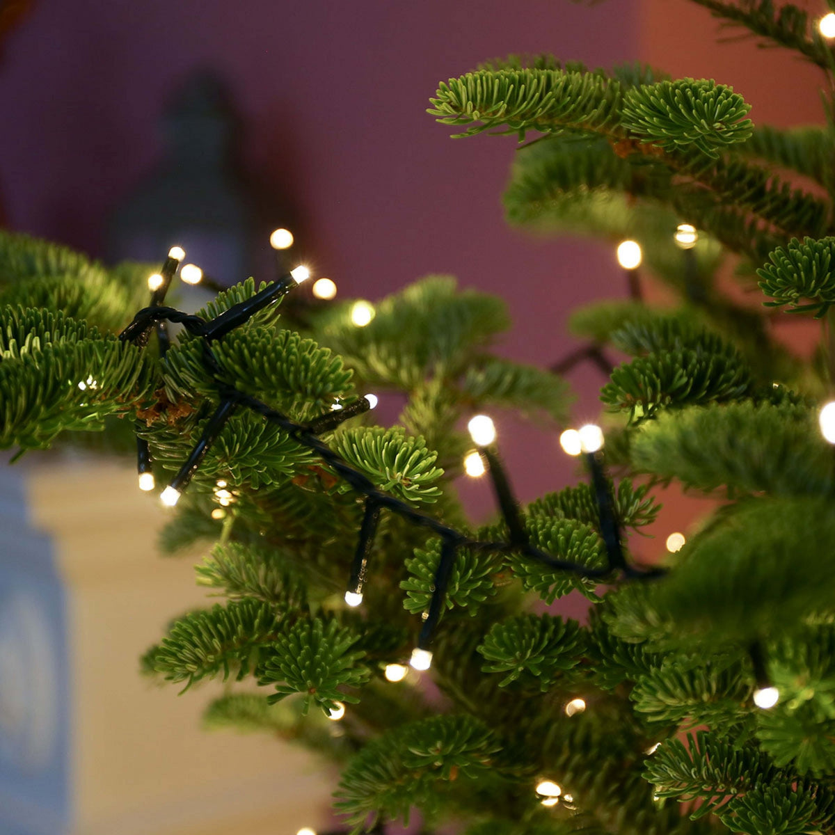 Instalatie de Craciun, Premium Kadeny®, Tip Liniara / Sirag, 50 m, 500 LED-uri Mari, Alb Cald