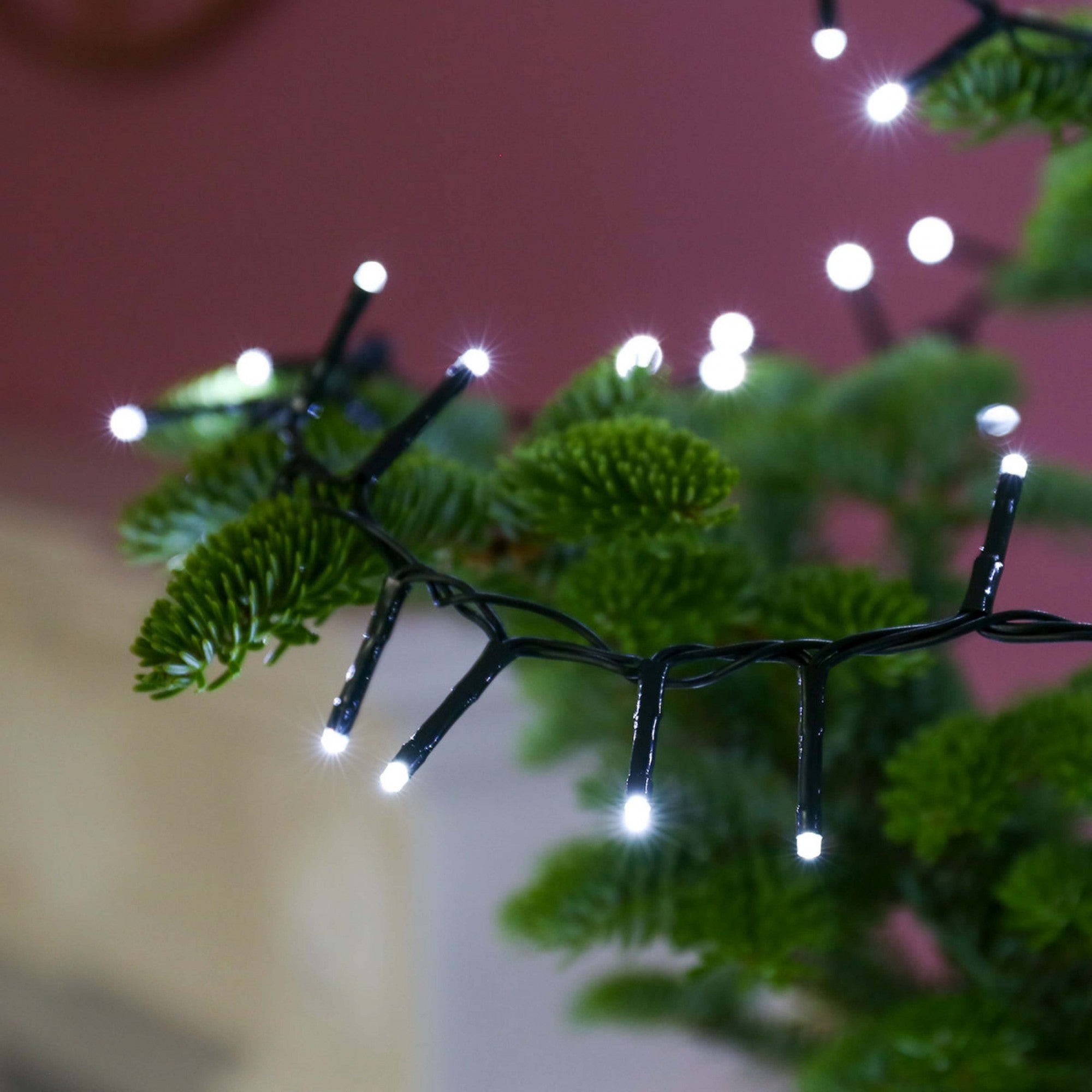 Instalatie de Craciun, Premium Kadeny®, Tip Liniara / Sirag, 50 m, 500 LED-uri Mari, Alb Rece