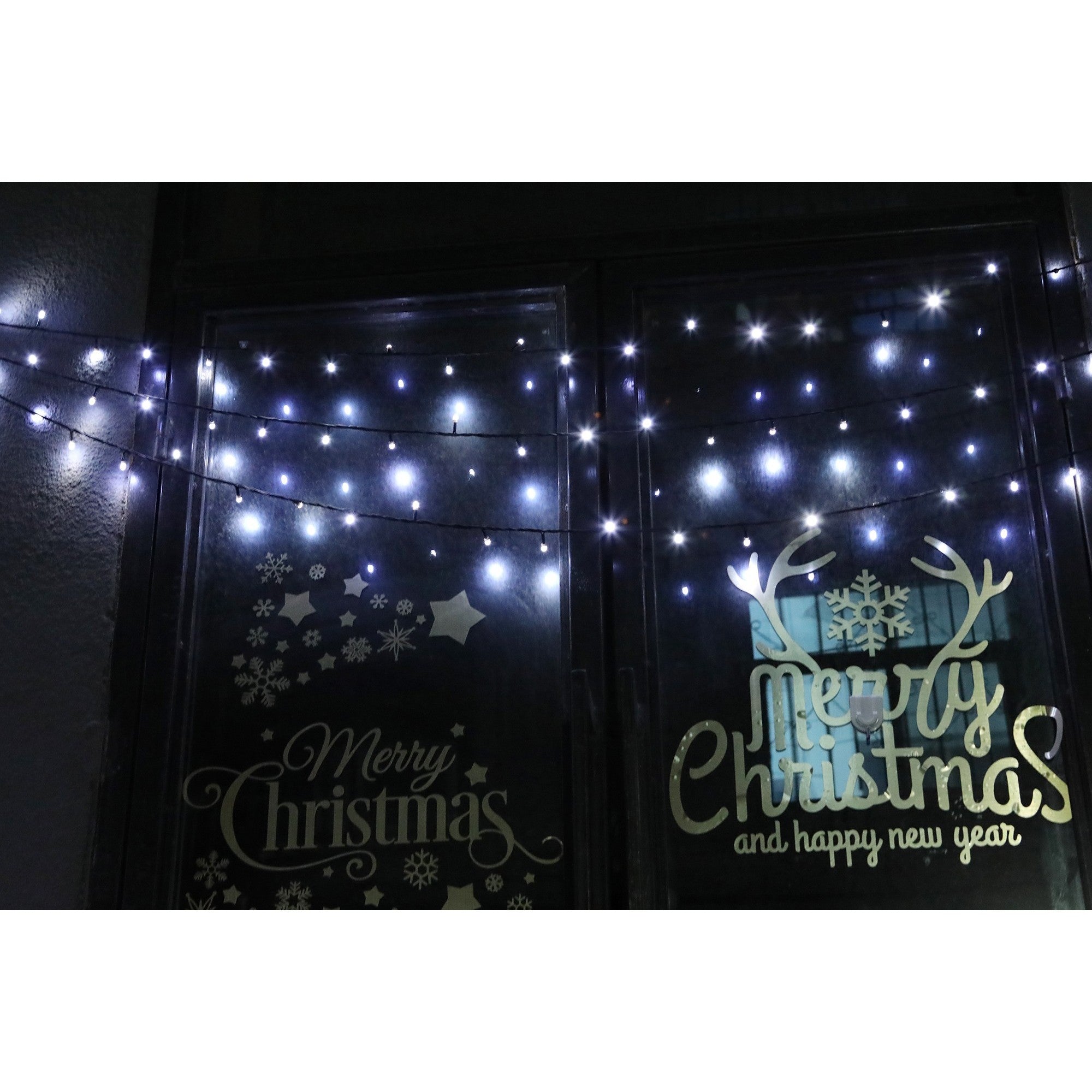 Instalatie de Craciun, Premium Kadeny®, Tip Liniara / Sirag, 50 m, 500 LED-uri Mari, Alb Rece