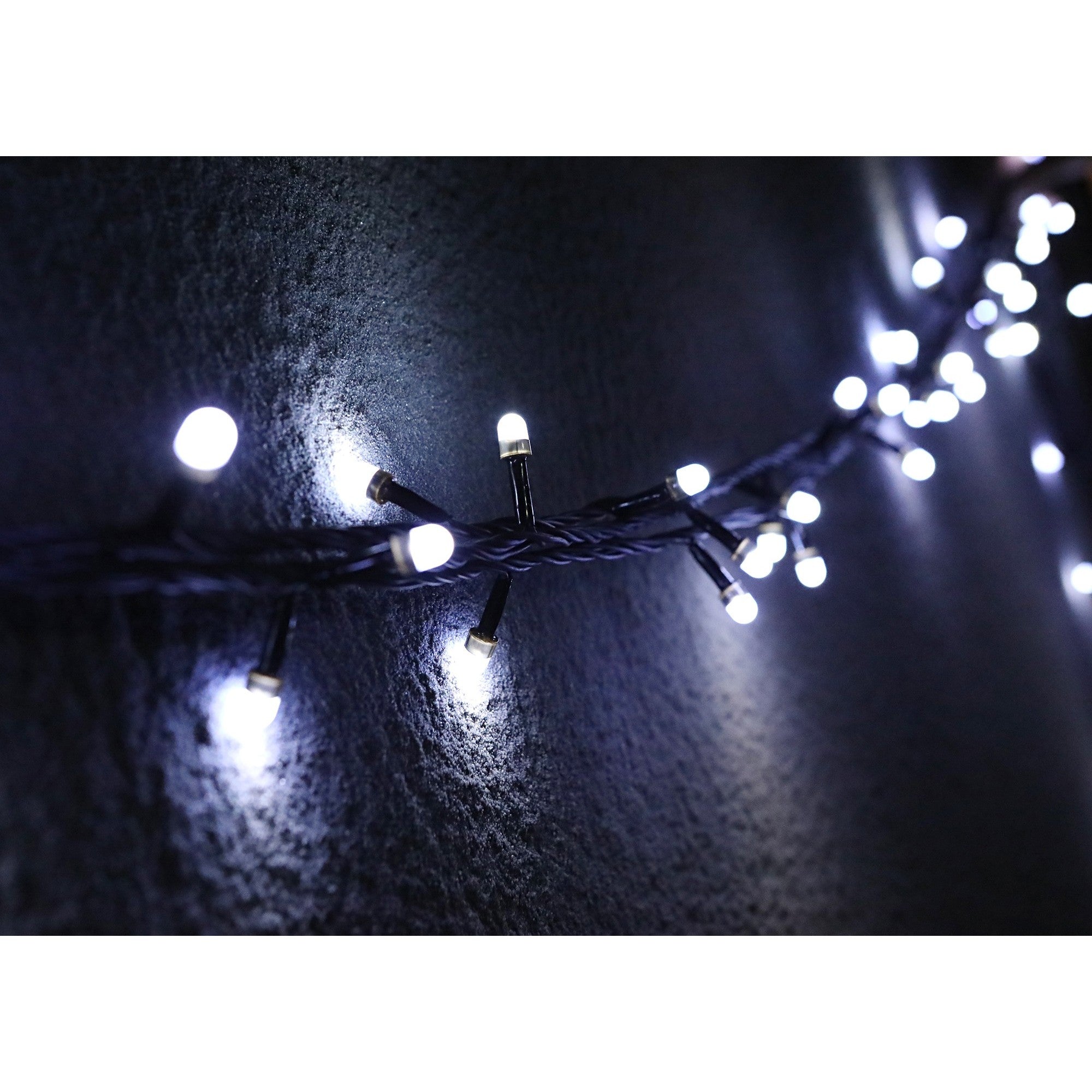 Instalatie de Craciun, Premium Kadeny®, Tip Liniara / Sirag, 50 m, 500 LED-uri Mari, Alb Rece