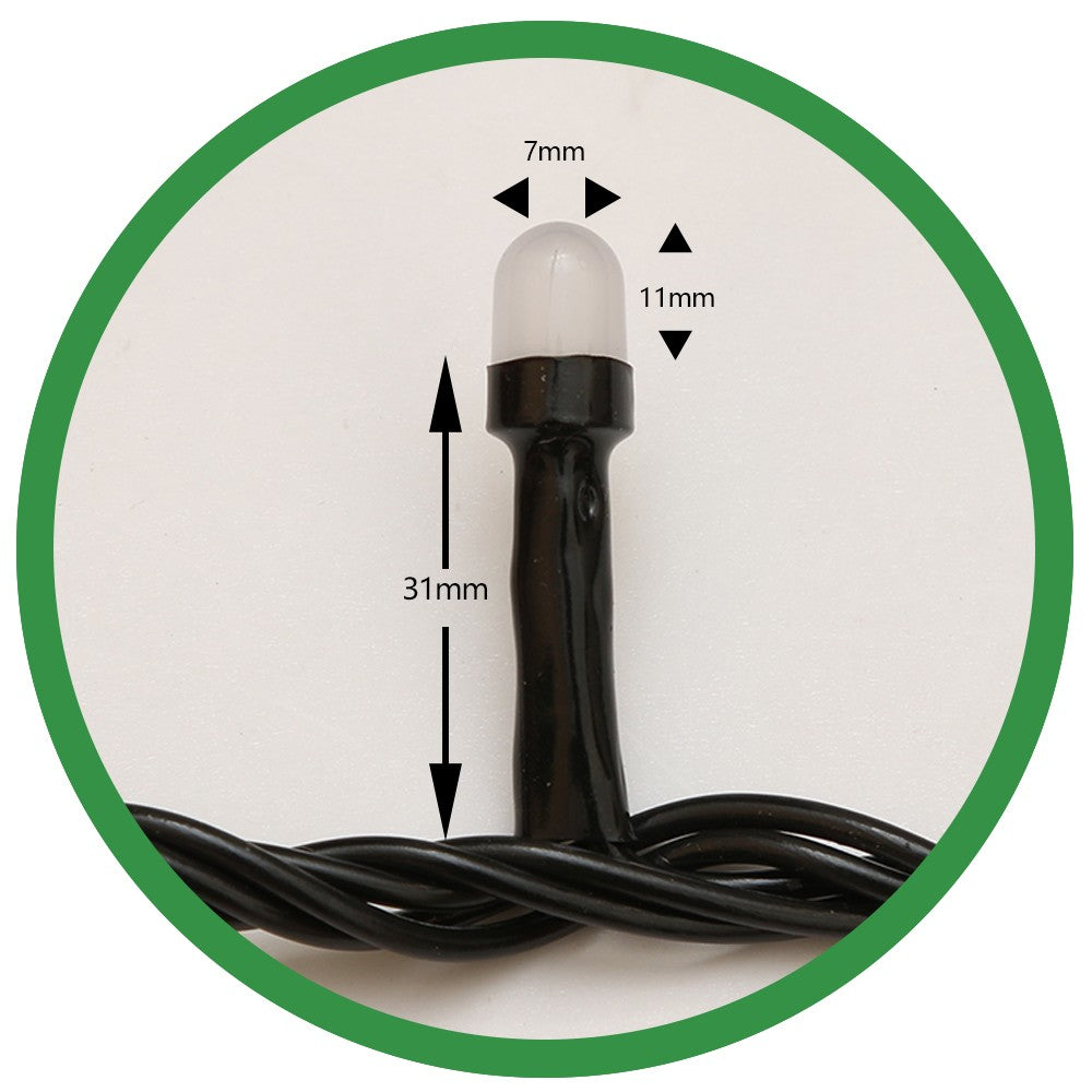 Instalatie de Craciun, Premium Kadeny®, Tip Liniara / Sirag, 50 m, 500 LED-uri Mari, Alb Rece