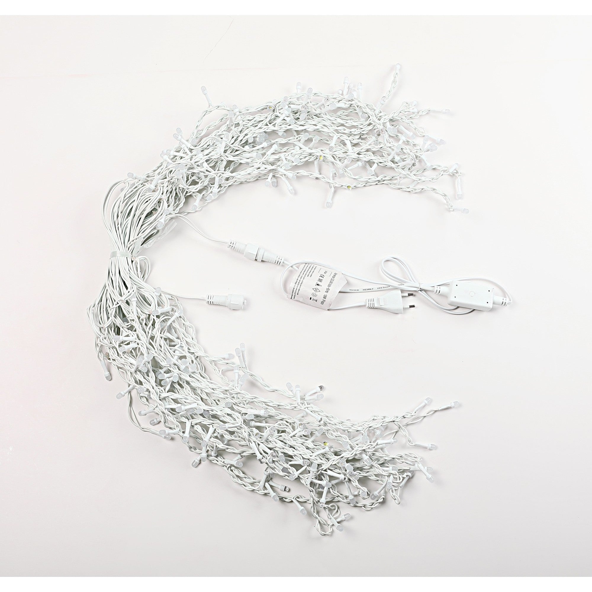 Instalatie de Craciun, Premium Kadeny®, Tip Perdea cu Flash, 8 m x 1 m, 360 LED-uri Mari, Alb Cald, Interconectabila