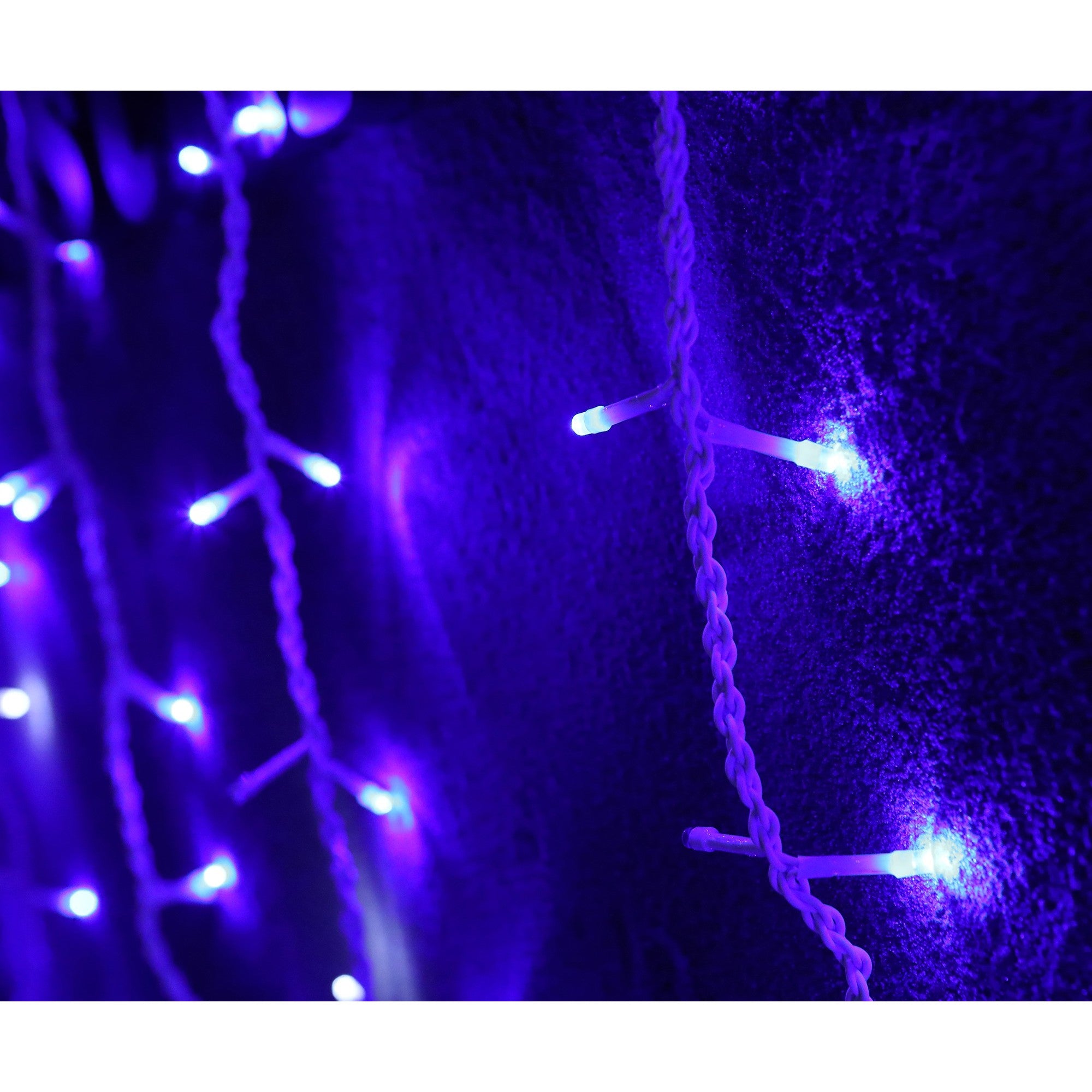 Instalatie de Craciun Premium Kadeny® Tip Perdea cu Flash 8m x 1m 360 LED-uri Albastru 2102B Interconectabila