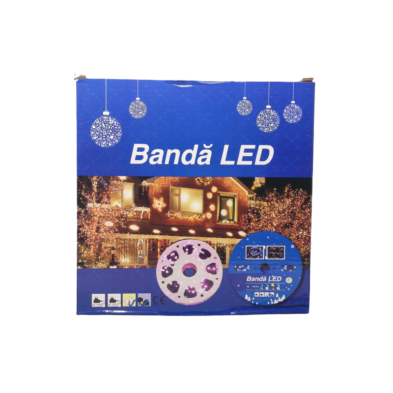 Instalatie brad Craciun, interior - exterior, 40m, lumina albastra, 170 leduri